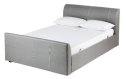 Collection - Enrique Grey Ottoman - Bed Frame - Double